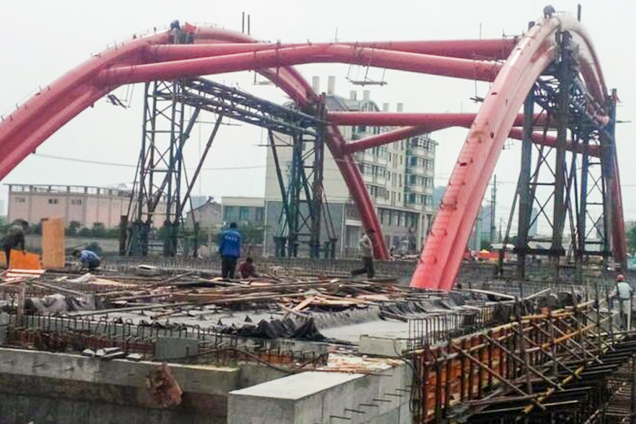 Xinlai Nehri Geçişi Taşhan Yolu Köprüsü, Laian İlçesi, Anhui Eyaleti